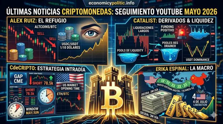 Ultimas noticias sobre Criptomonedas, seguimiento en YouTube.